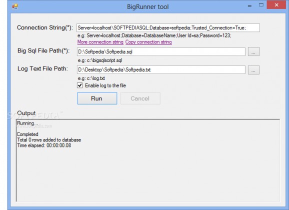 Big SQL Script File Runner screenshot