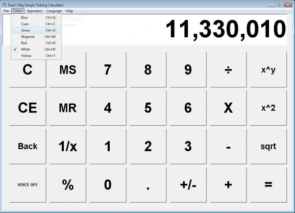 Big Simple Talking Calculator screenshot