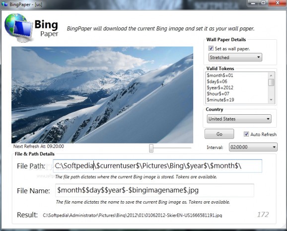 BingPaper screenshot