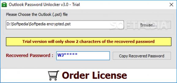 Outlook Password Unlocker screenshot