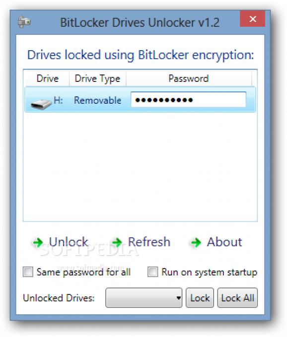 BitLocker Drives Unlocker screenshot