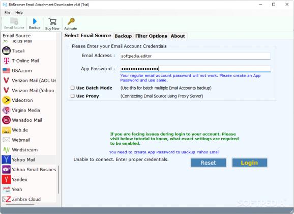 BitRecover Email Attachment Downloader Wizard screenshot