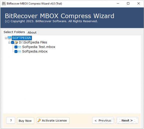 BitRecover MBOX Compress Wizard screenshot