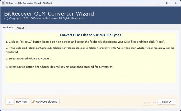 BitRecover OLM Converter Wizard screenshot