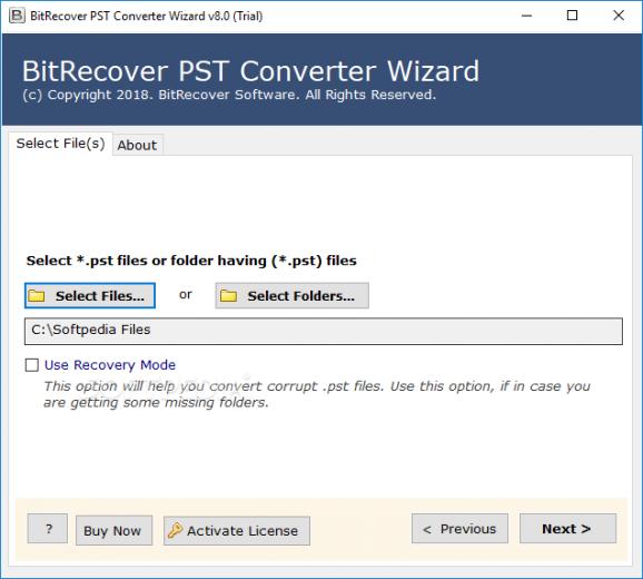 BitRecover PST Converter Wizard screenshot