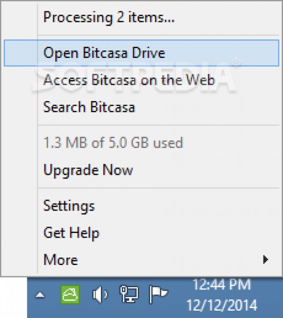 Bitcasa screenshot