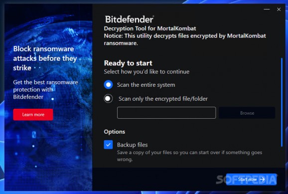 Bitdefender Decryption Tool for MortalKombat screenshot