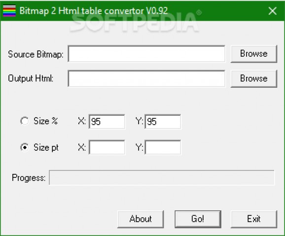 Bitmap to Html table convertor screenshot