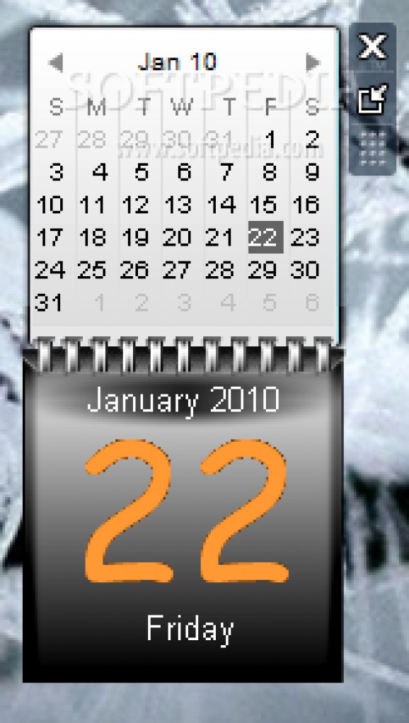 Black Calendar screenshot