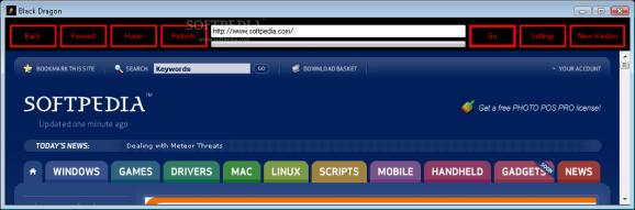Black Dragon Web Browser screenshot