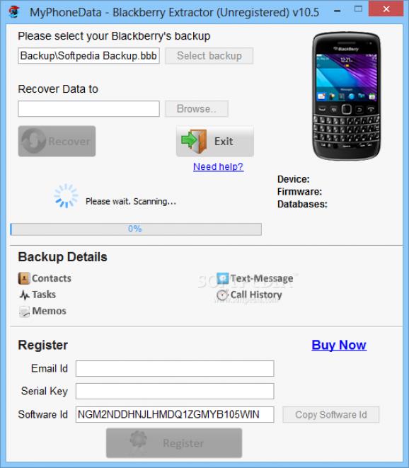 Blackberry Extractor screenshot