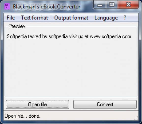 Blackman's eBook Converter screenshot