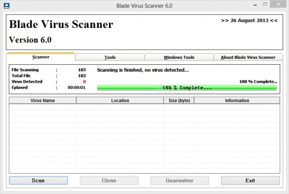 Blade Virus Scanner screenshot