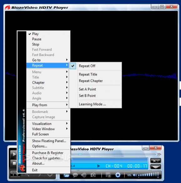 BlazeVideo HDTV Player Professional screenshot