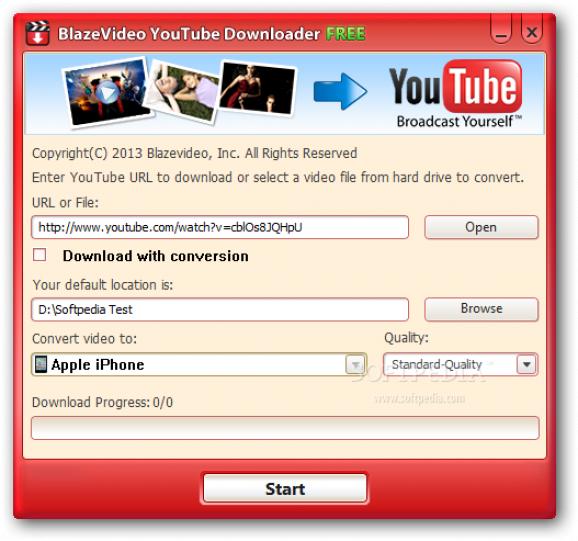 BlazeVideo YouTube Downloader screenshot