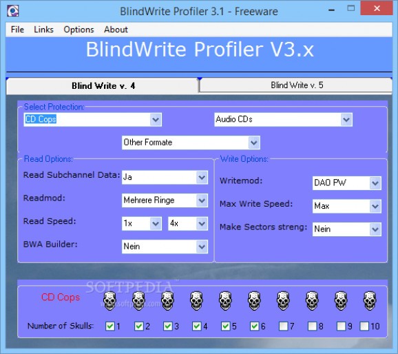 BlindWrite Profiler screenshot