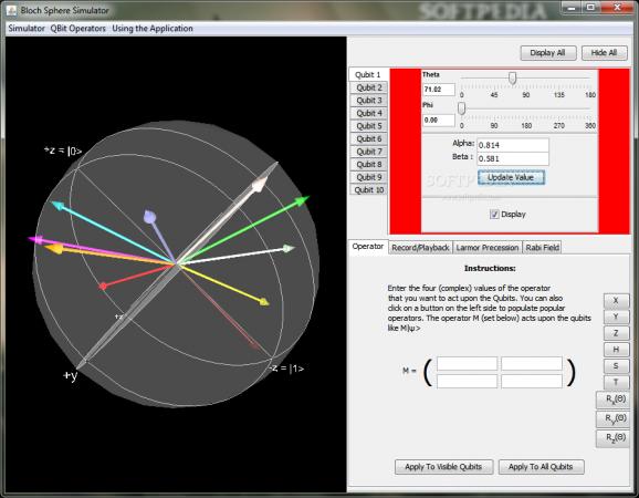 Bloch Sphere Simulator screenshot