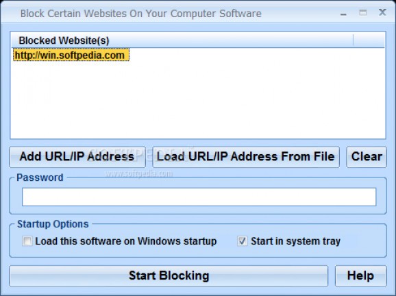 Block Certain Websites On Your Computer Software screenshot