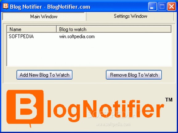 Blog Notifier screenshot