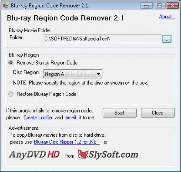 Blu-ray Region Code Remover screenshot