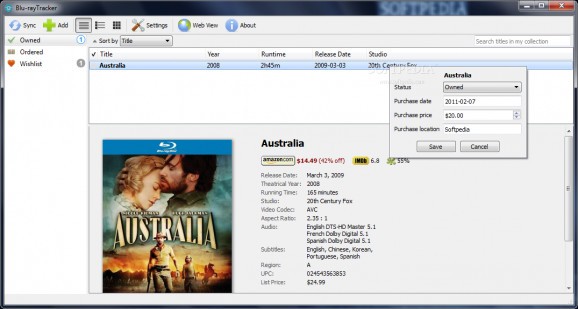 Blu-ray Tracker screenshot