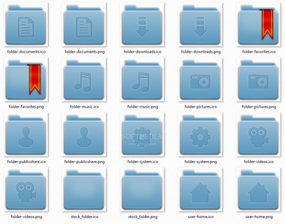 Blue Faenza Folders screenshot