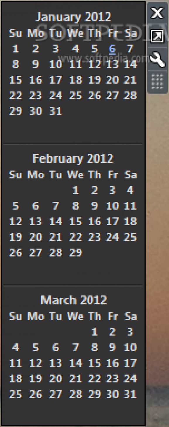 Calendar.gadget screenshot