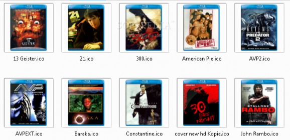 Blue Ray Folder Icons DE - EN screenshot