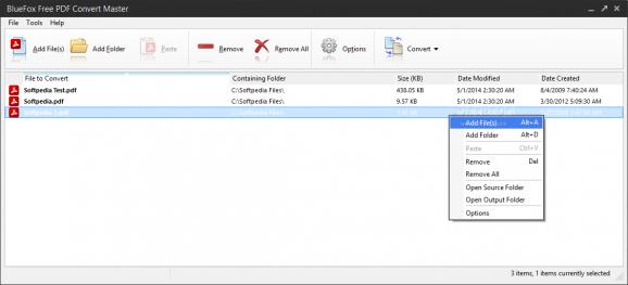 BlueFox Free PDF Convert Master screenshot