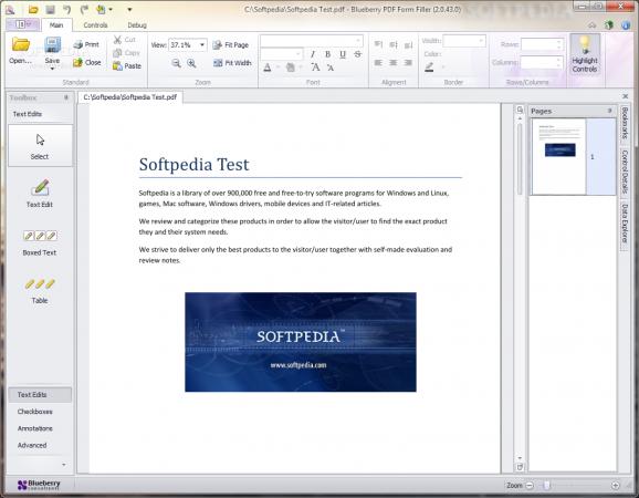 Blueberry PDF Form Filler screenshot