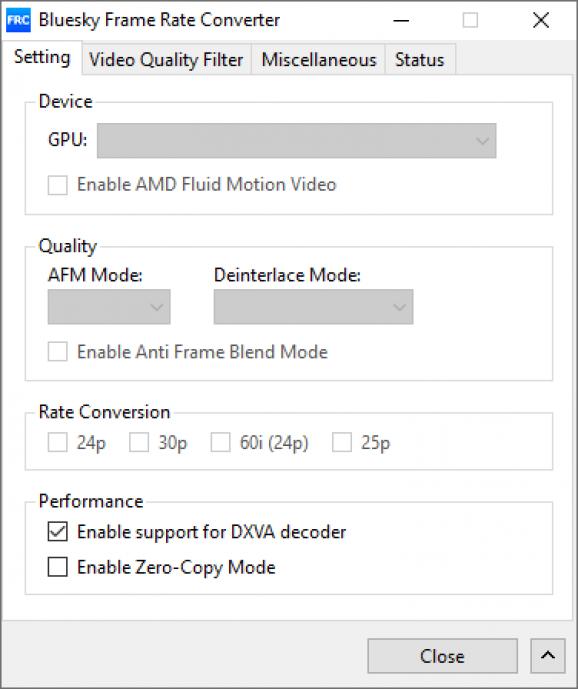 Bluesky Frame Rate Converter Portable screenshot