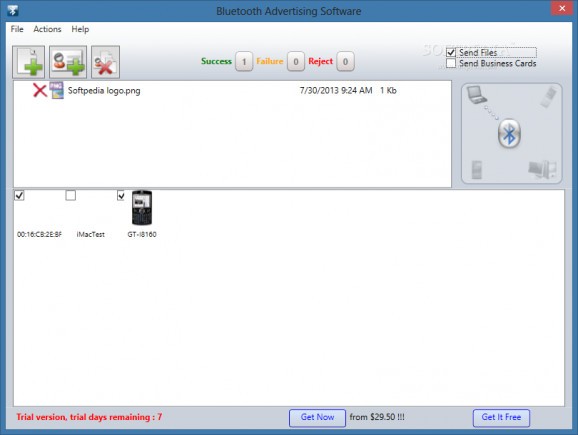 Bluetooth Advertising Software screenshot