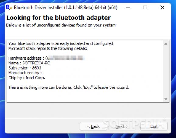 Bluetooth Driver Installer screenshot
