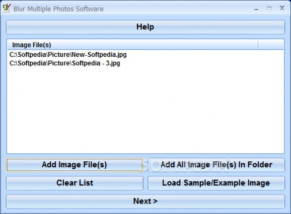 Blur Multiple Photos Software screenshot