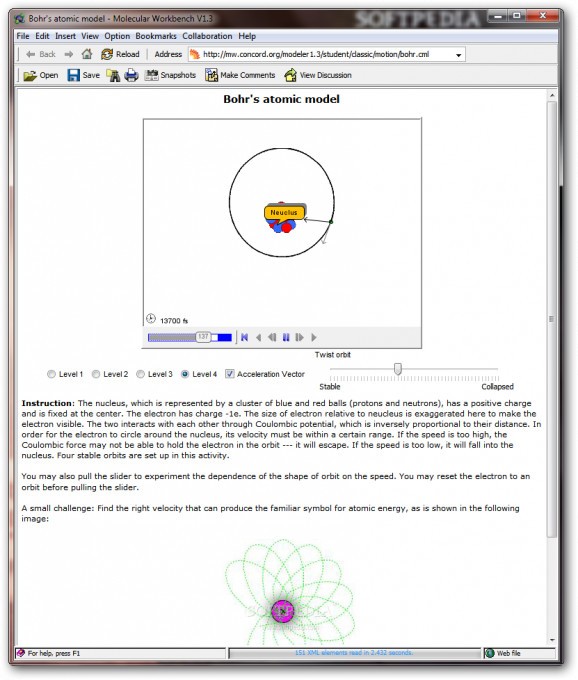 Bohr's atomic model screenshot