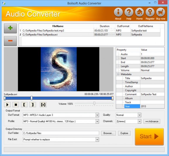Boilsoft Audio Converter screenshot