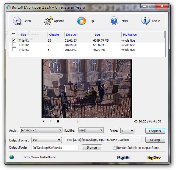 Boilsoft DVD Ripper screenshot