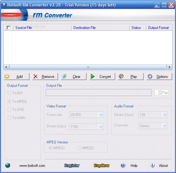 Boilsoft RM Converter screenshot