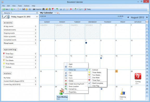 Bossdesk Calendar screenshot