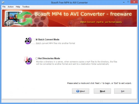 Boxoft Free MP4 to AVI Converter screenshot