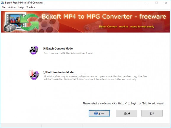 Boxoft Free MP4 to MPG Converter screenshot