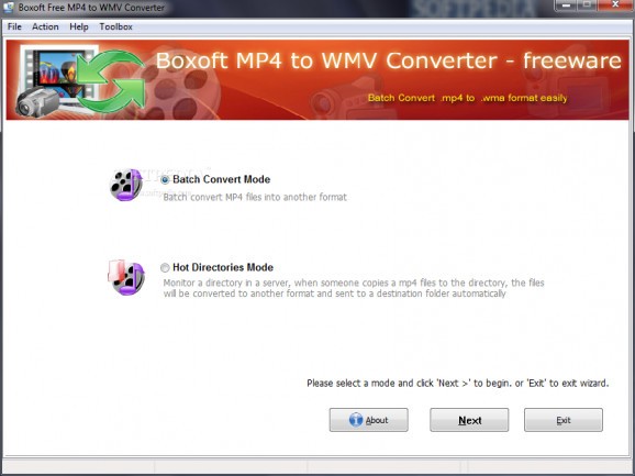 Boxoft Free MP4 to WMV Converter screenshot