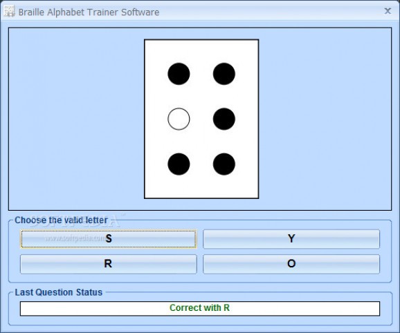 Braille Alphabet Trainer Software screenshot