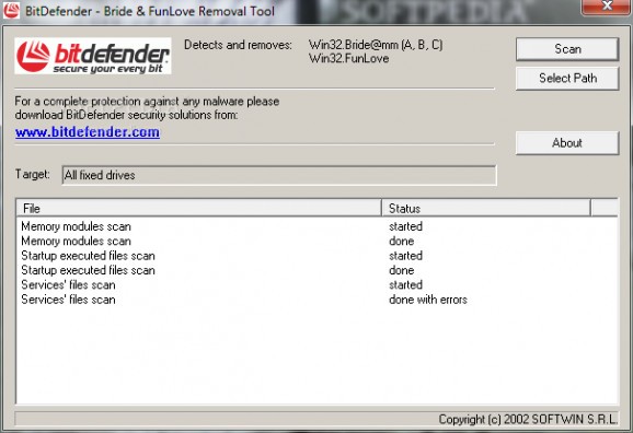 Bride & FunLove Removal Tool screenshot