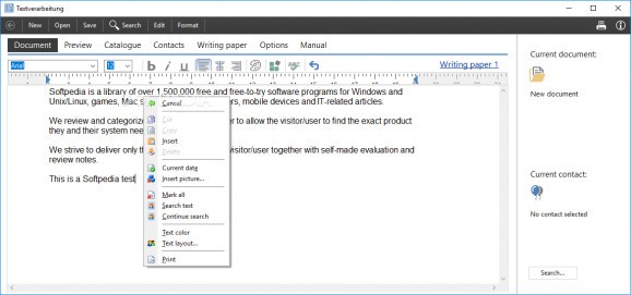 Text editor screenshot