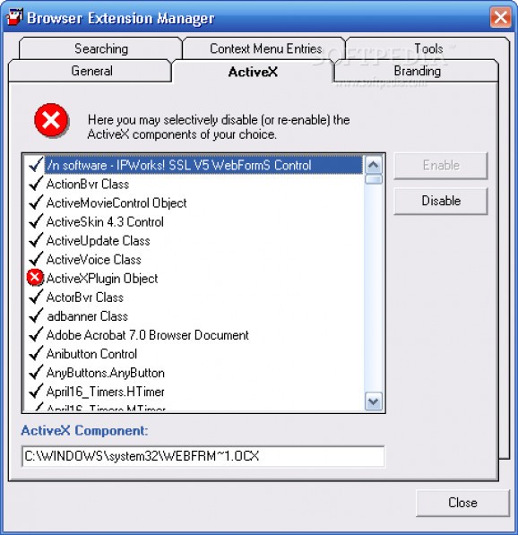 Browser Extension Manager screenshot