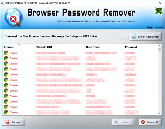 Browser Password Remover screenshot