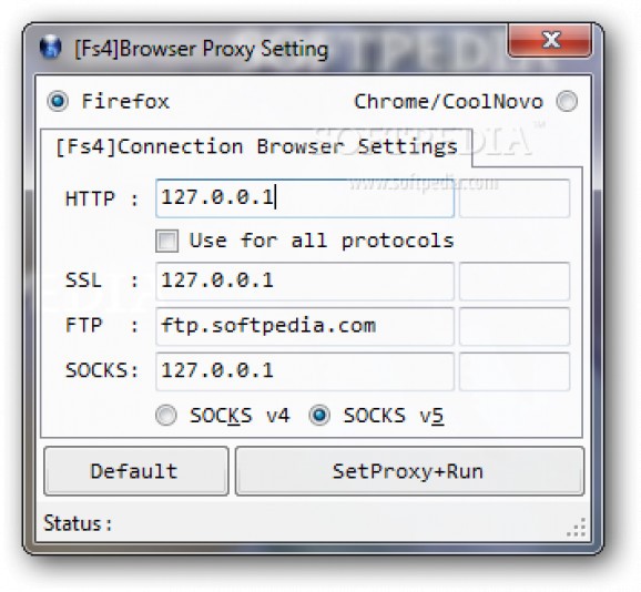 Browser Proxy Setting screenshot