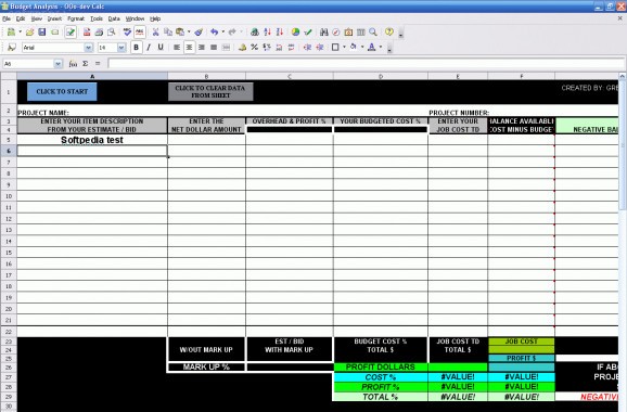 Budget & Job Cost Analysis screenshot