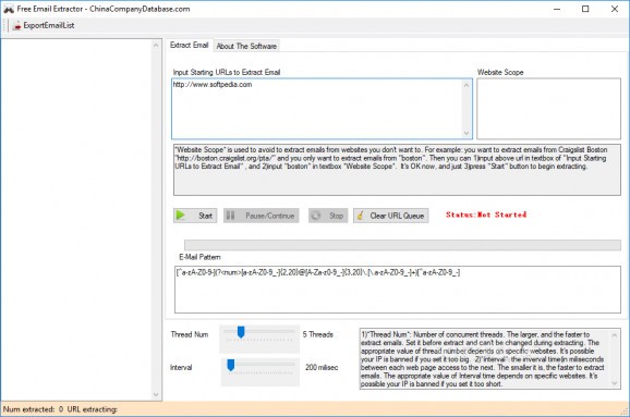 Bulk Email Extractor screenshot